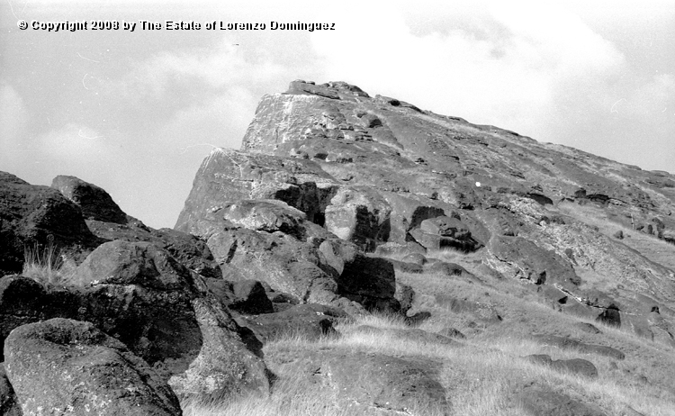 RRI_Cantera_Interior_01.jpg - Easter Island. 1960. Moai on the interior quarry of Rano Raraku.